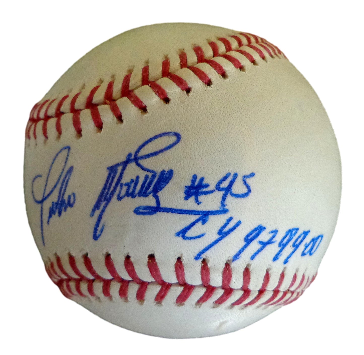 Pedro Martinez HOF Autographed/Inscribed OML Baseball Boston Red Sox JSA 180374