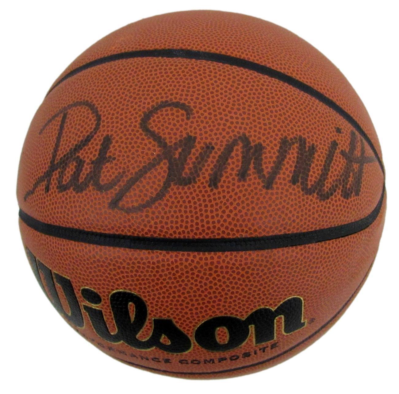 Pat Summitt Autographed Wilson Basketball University of Tennessee Coach JSA