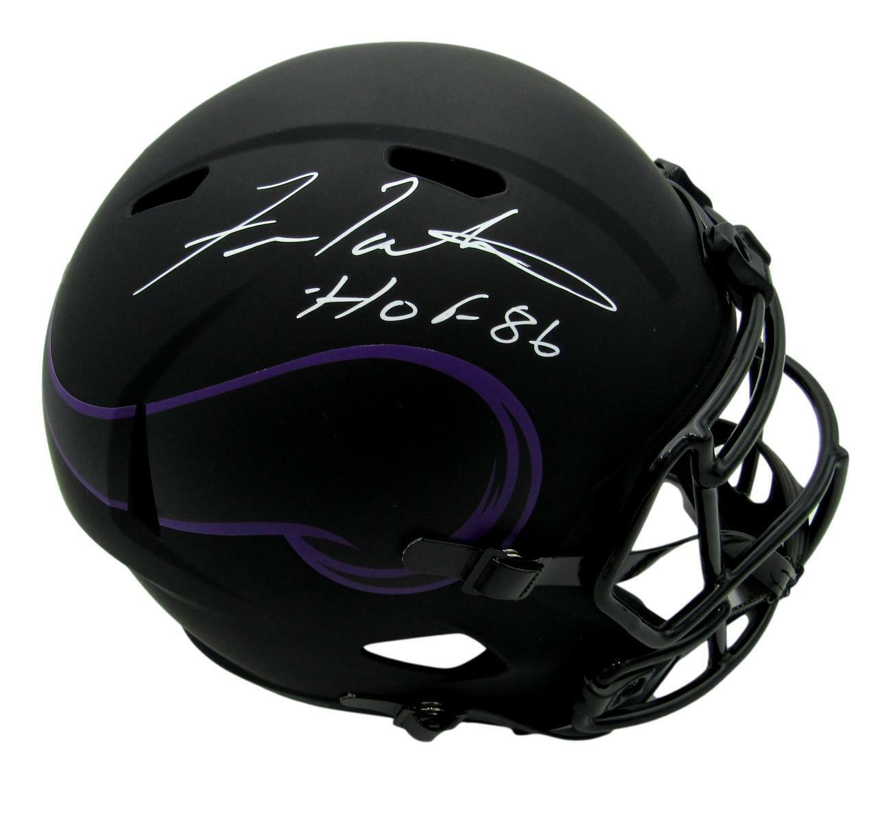 Fran Tarkenton Signed Vikings HOF Full Size Eclipse Replica Helmet JSA 159051