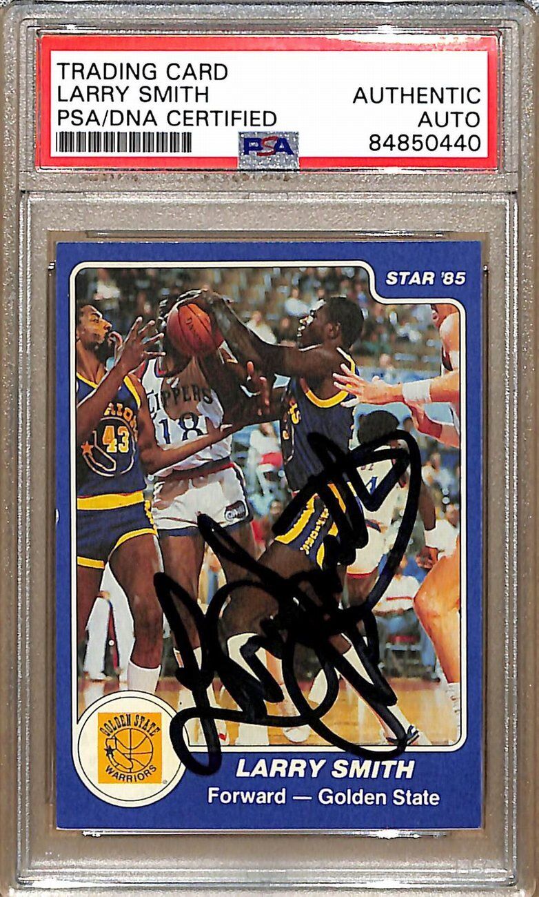 1984-85 Star Company #157 Larry Smith Warriors Signed/Auto Card PSA/DNA 178931