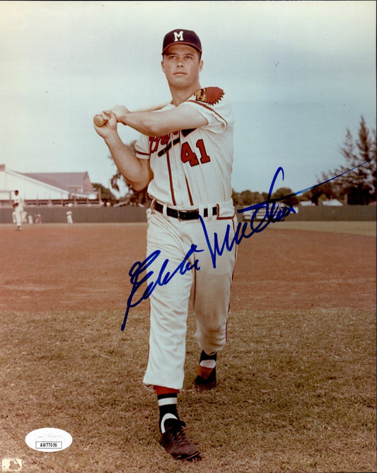 Eddie Mathews HOF Signed/Autographed 8x10 Photo Milwaukee Braves JSA 191335