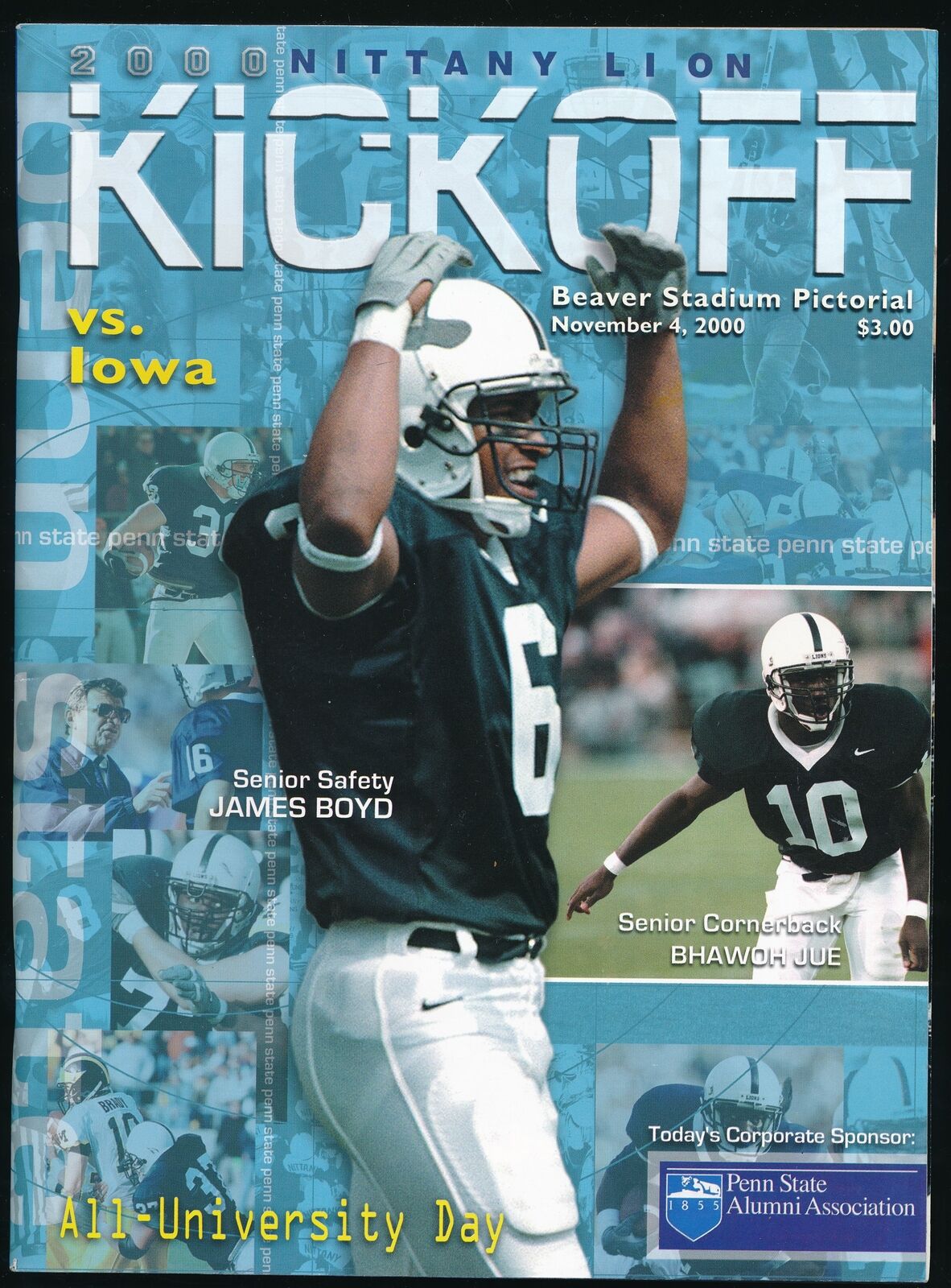 2000 Penn State vs. Iowa College Football Game Program 11/04