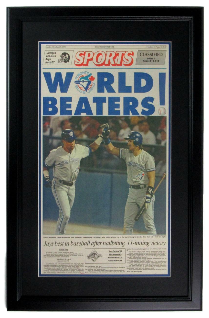 The Toronto Star Blue Jays 1992 World Series Champs Framed Newspaper 152290