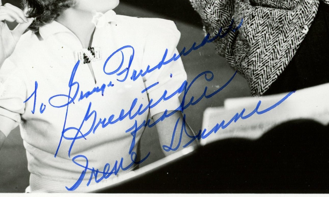 Irene Dunne Signed/Inscribed 8x10 B/W Photo Actress PSA/DNA 192058