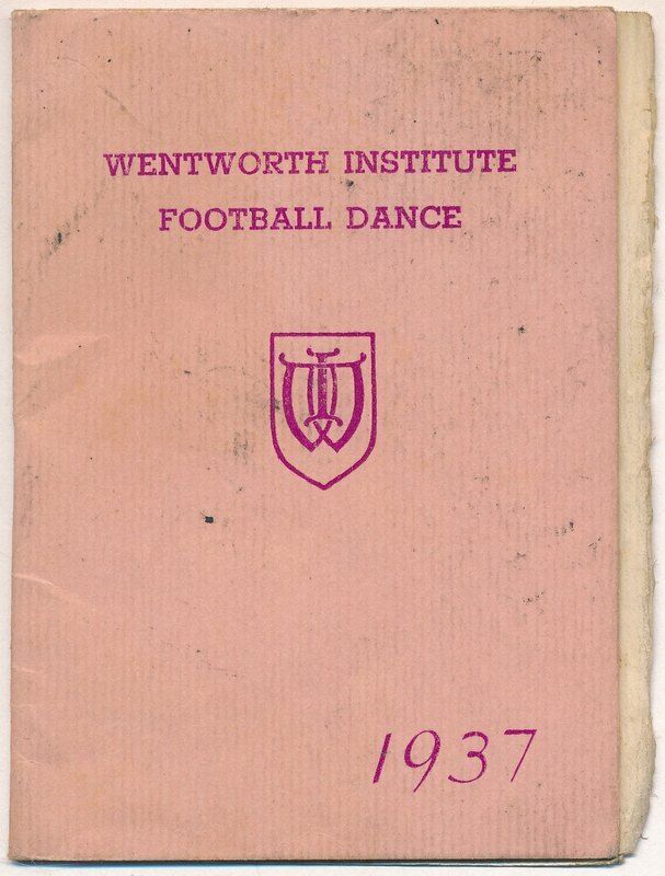 1937 Wentworth Institute Football Dance Vintage Dance Card Program 142160