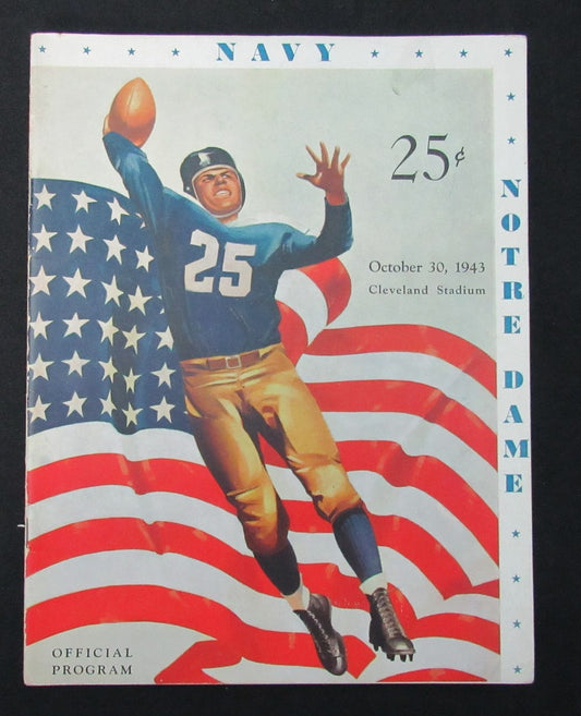 10/30/1943 Navy vs. Notre Dame College Program 186005