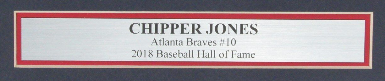 Chipper Jones HOF Autographed 11x14 Photo Atlanta Braves Framed JSA