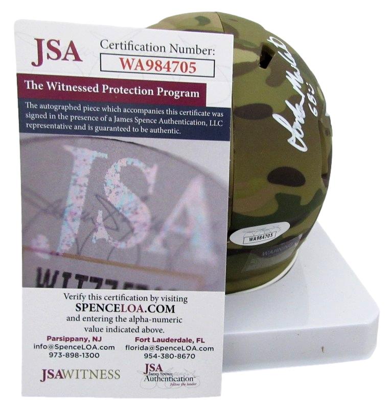 Jordan Mailata Autographed Mini Camo Football Helmet Eagles JSA 183543