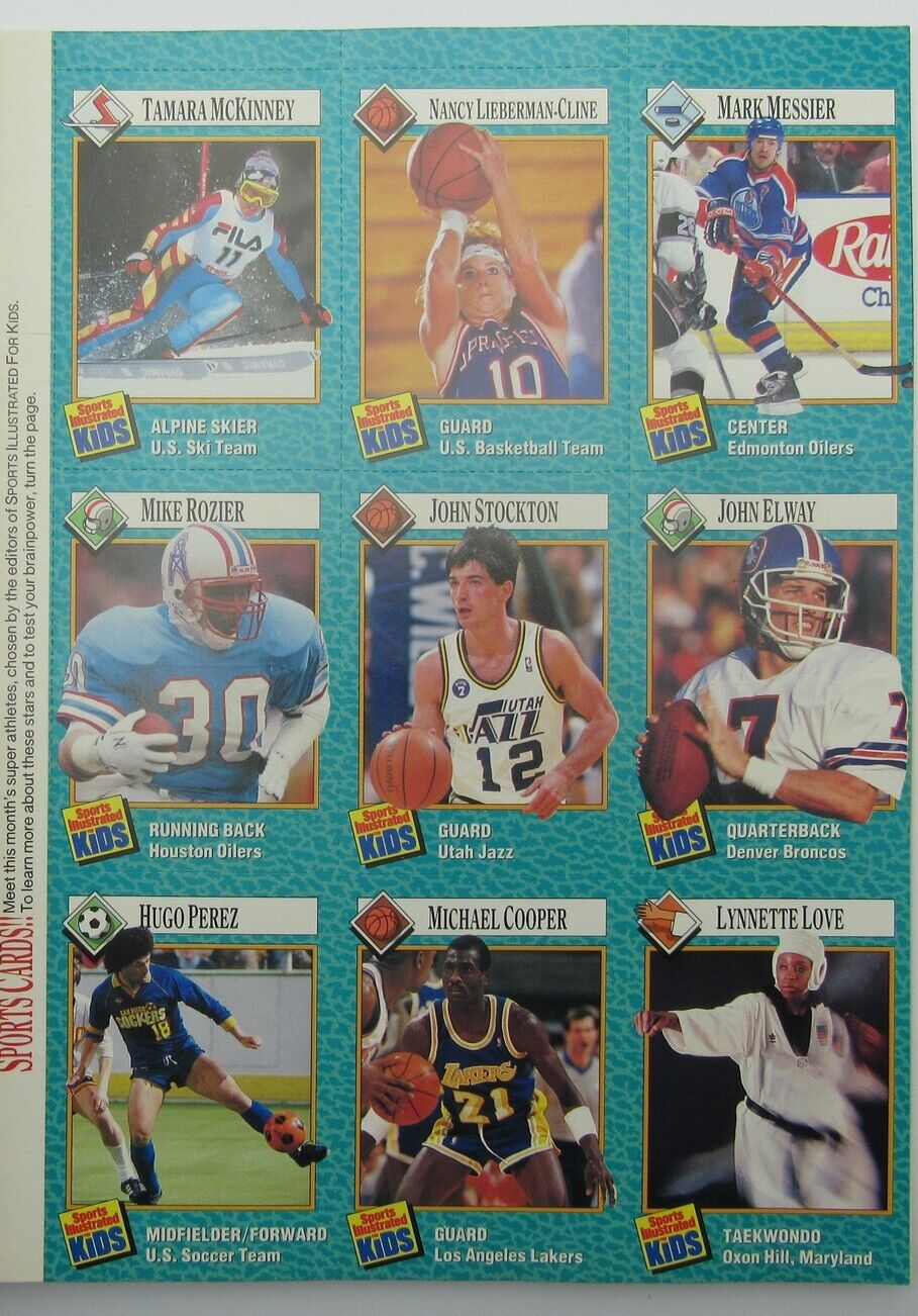 1989 Sports Illustrated for Kids Magazine w/ John Elway Uncut Sheet 159397