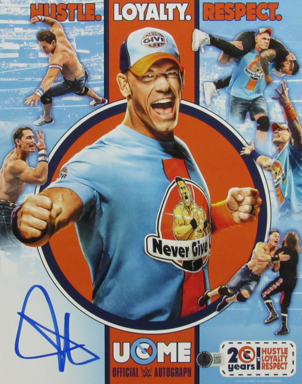 John Cena WWE Superstar Autographed 11x14 Beckett 192995