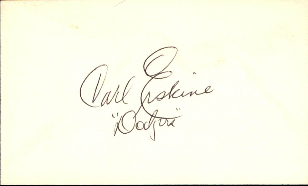 Carl Erksine 1955 Brooklyn Dodgers Signed/Autographed 3x5 Index Card 162463