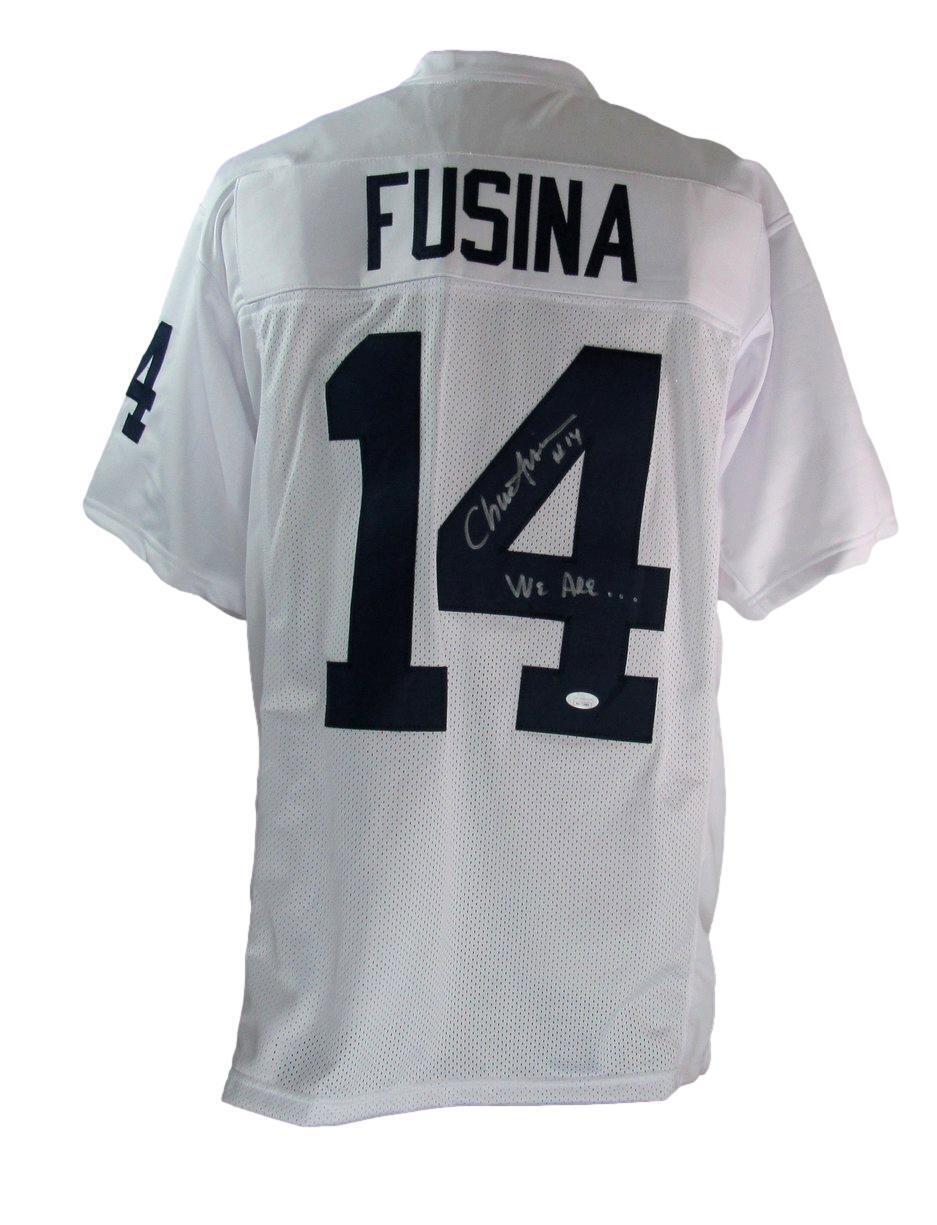 Chuck Fusina Autographed/Inscribed White Custom Football Jersey Penn State JSA