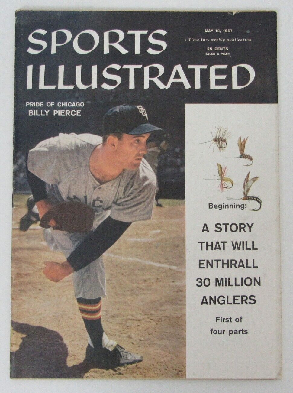 Billy Pierce Chicago White Sox 1957 Sports Illustrated 5/13/57 NO LABEL  152033