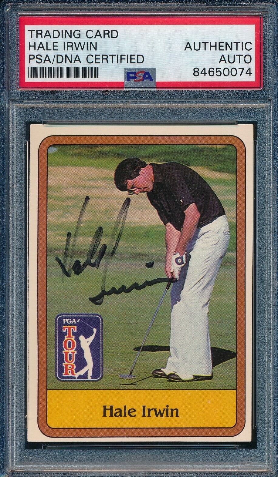 1981 DONRUSS PGA Hale Irvin #38 Authentic Card Signed PSA/DNA