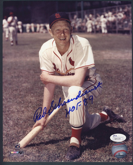 Red Schoendienst St. Louis Cardinals Signed/Autographed 8x10 Photo JSA Q66329