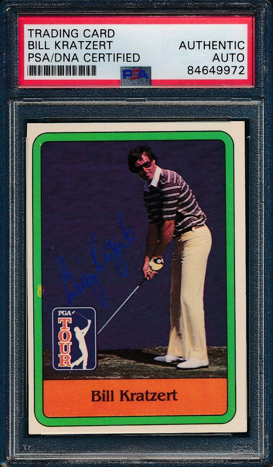 1981 DONRUSS PGA Bill Kratzert #12 Authentic Card Signed PSA/DNA 176009