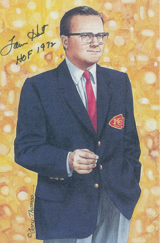 Lamar Hunt HOF Signed/Inscribed 1993 GLAC Postcard Chiefs PSA/DNA 191847