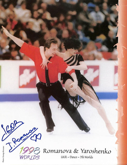 Romanova and Yaroshenko 1996 Olympic Bronze Signed 8x10 Photo 180461