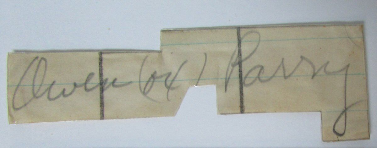 Ox Parry Baylor Bears/NY Giants Pro Bowl Signed Cut PSA/DNA 145030