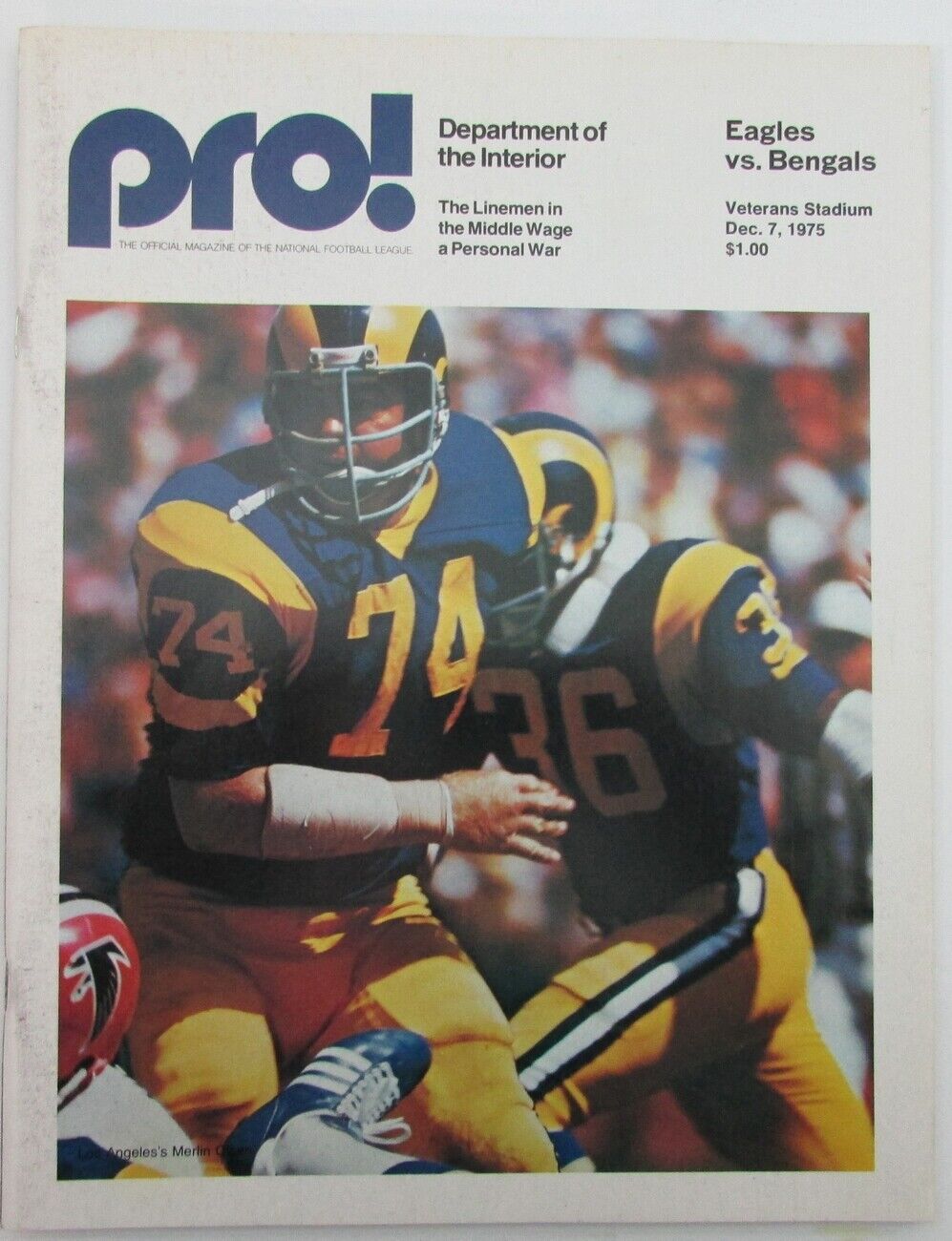 Cinncinnati Bengals at Philadelphia Eagles Game Program 12/7/1975  157035