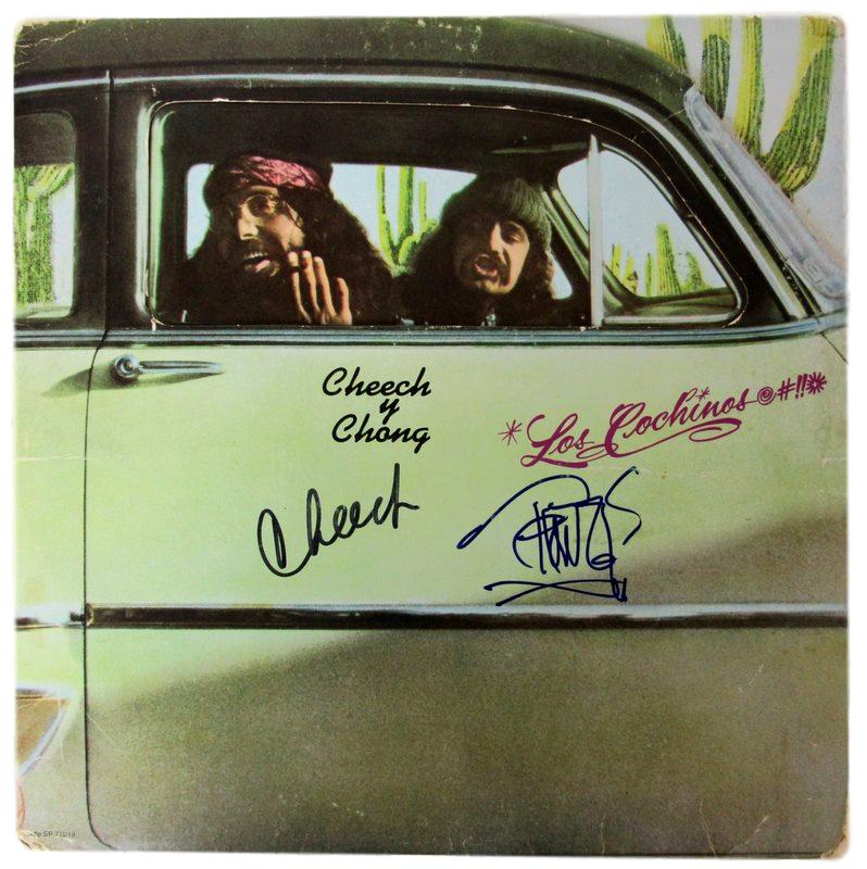 Cheech & Chong Dual-Signed/Autographed "Los Cochinos" Record Album JSA 144084