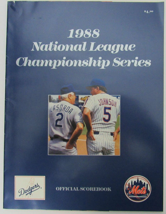 1988 Los Angeles Dodgers NLCS Program vs. New York Mets Gibson Strawberry 149871