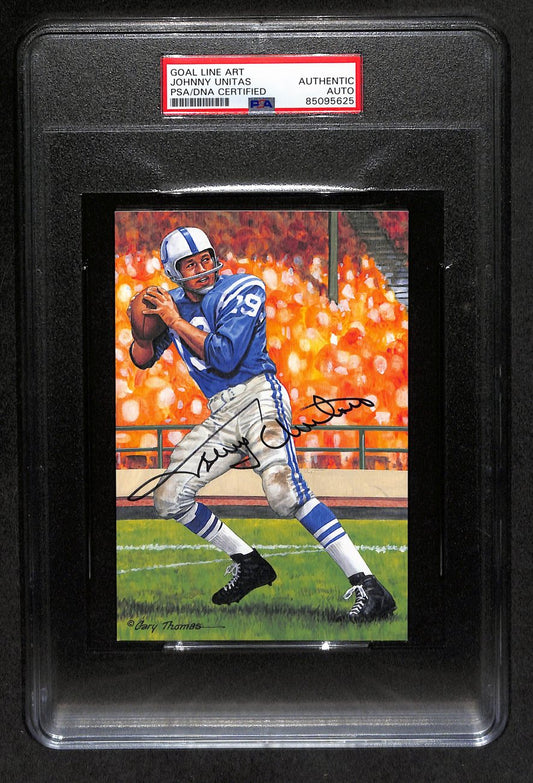 Johnny Unitas HOF Colts Autographed GLAC Enshrinee Proof 18/50 PSA/DNA 183808