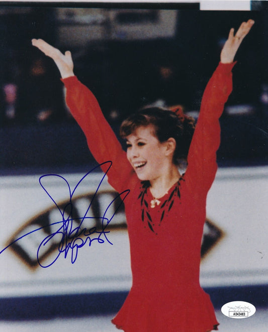 Tara Lipinski Autographed 8x10 Photo Olympic USA Figure Skating JSA