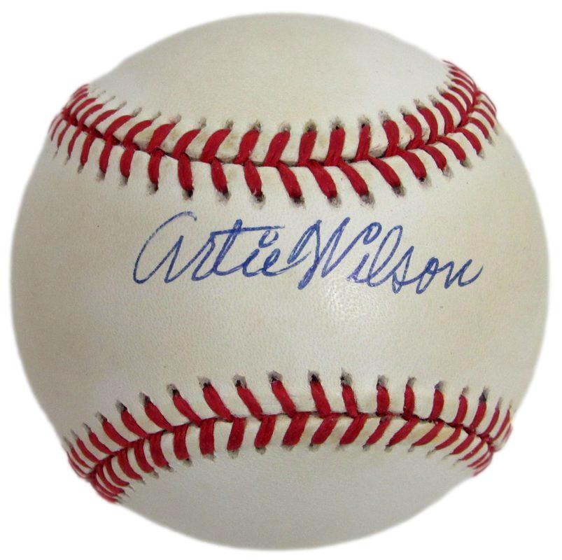 Artie Wilson Signed ONL Baseball Negro League Birmingham Black Barons PSA/DNA