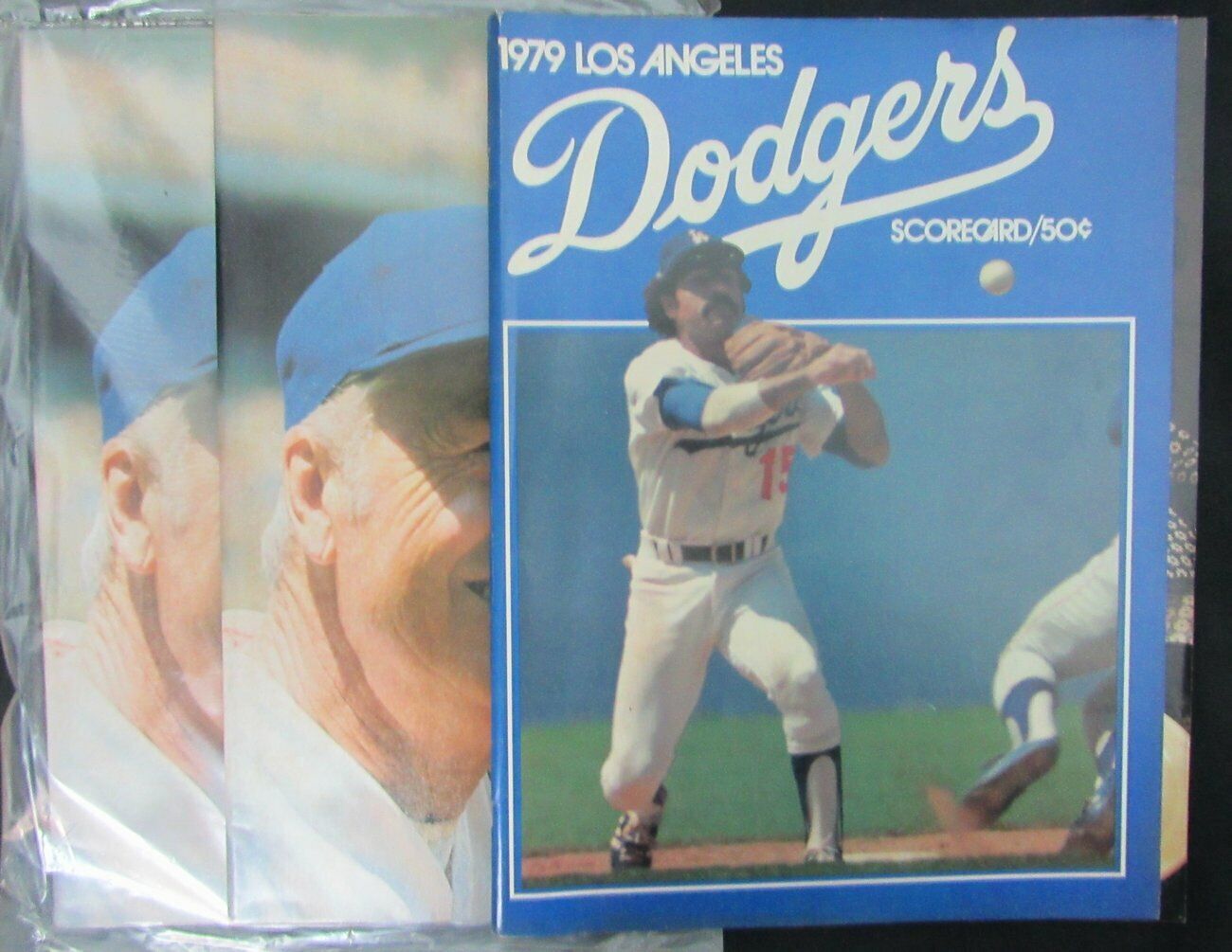 Lot of 6 Los Angeles Dodgers 1974 to 1979 Official Programs Lopes/Smith 153958