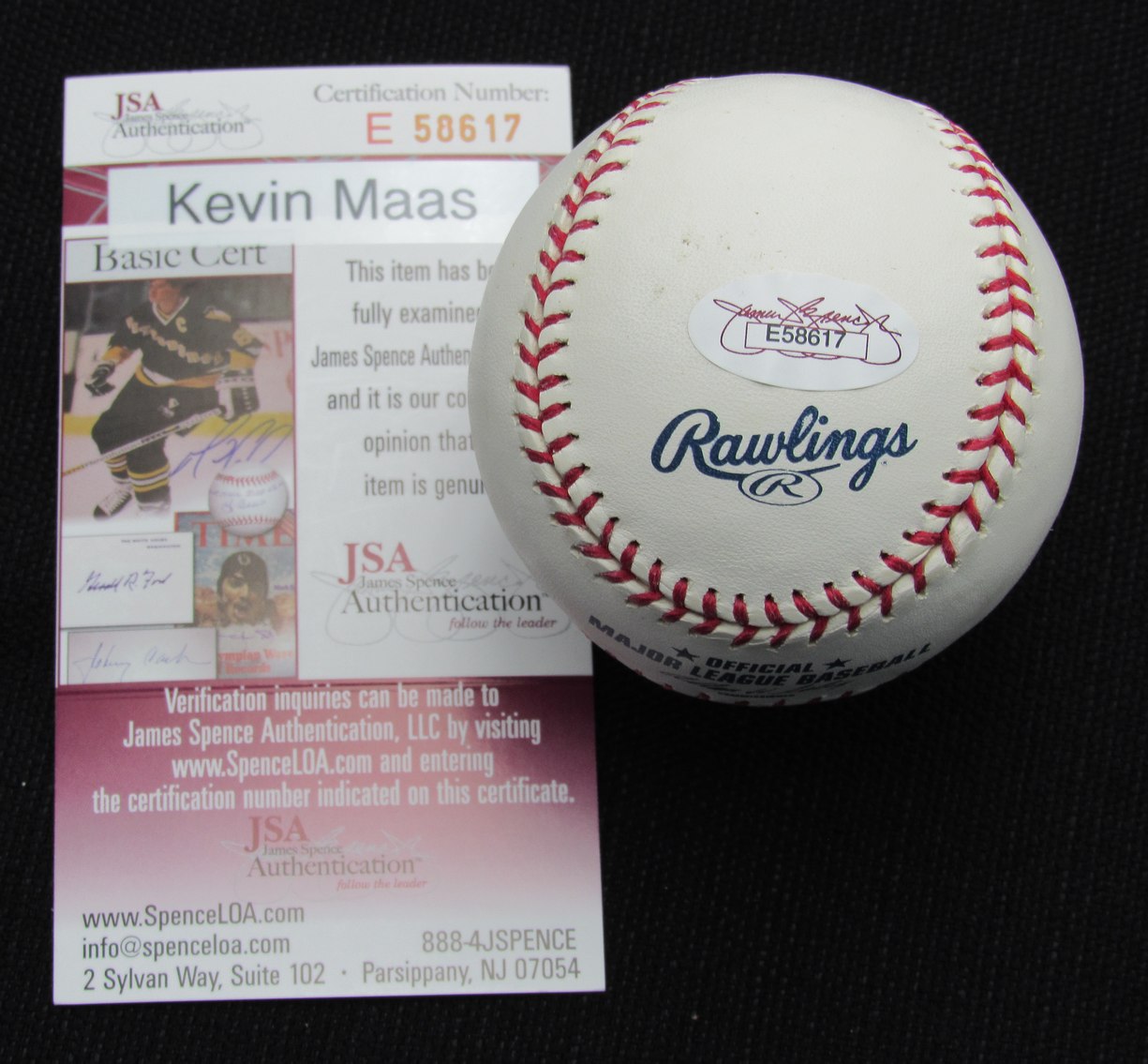 Kevin Maas Signed/Auto Yankees 100th OML Baseball JSA  186850