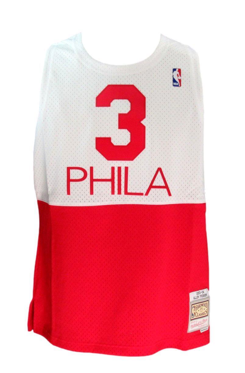 Allen Iverson HOF Autographed White/Red Mitchell & Ness Jersey 76ers JSA 181850