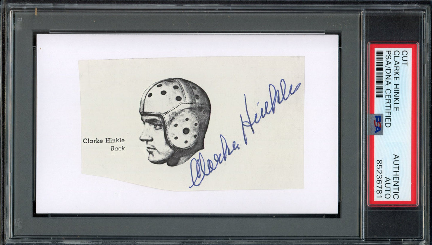 Clarke Hinkle HOF Signed/Auto Cut Photo on 3x5 Card Packers PSA/DNA 188262