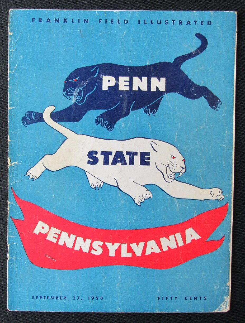 1958 Penn State vs. Pennsylvania College Football Game Program 09/27 176209