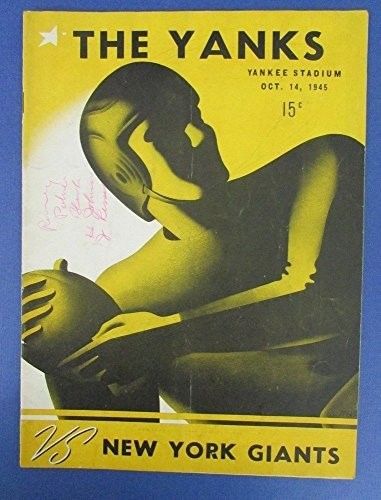 10/14/1945 Yanks Vs. New York Giants Football Program RARE 122850