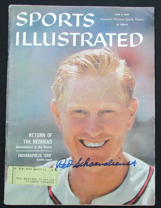 Red Schoendienst HOF Signed 6/6/1960 Sports Illustrated Magazine JSA 186258