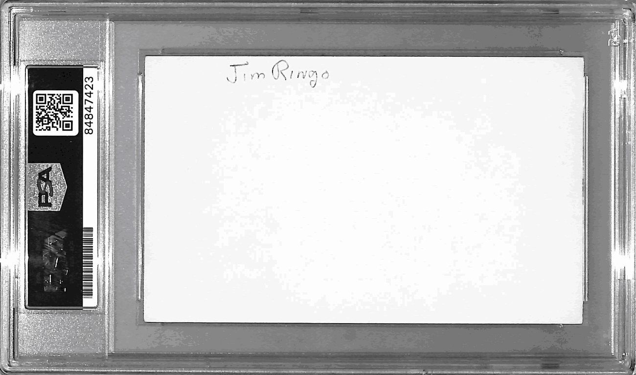 Jim Ringo HOF Autographed 3x5 Index Card Philadelphia Eagles PSA/DNA 179073