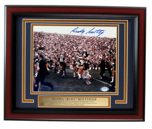 Rudy Ruettiger Signed/Autographed 16x20 Photo Notre Dame Framed Beckett 190243