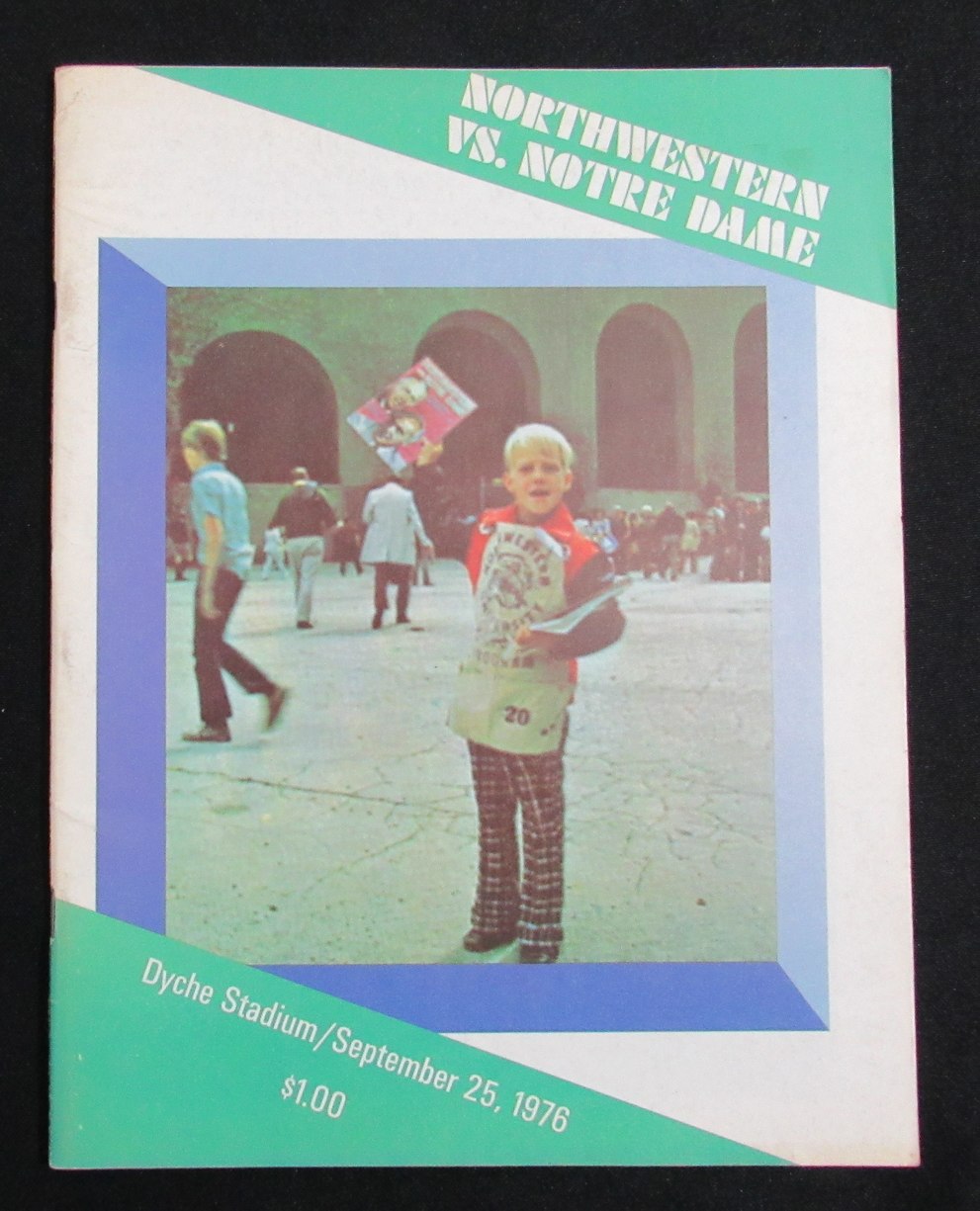 09/25/1976 Northwestern vs. Notre Dame Program 185805