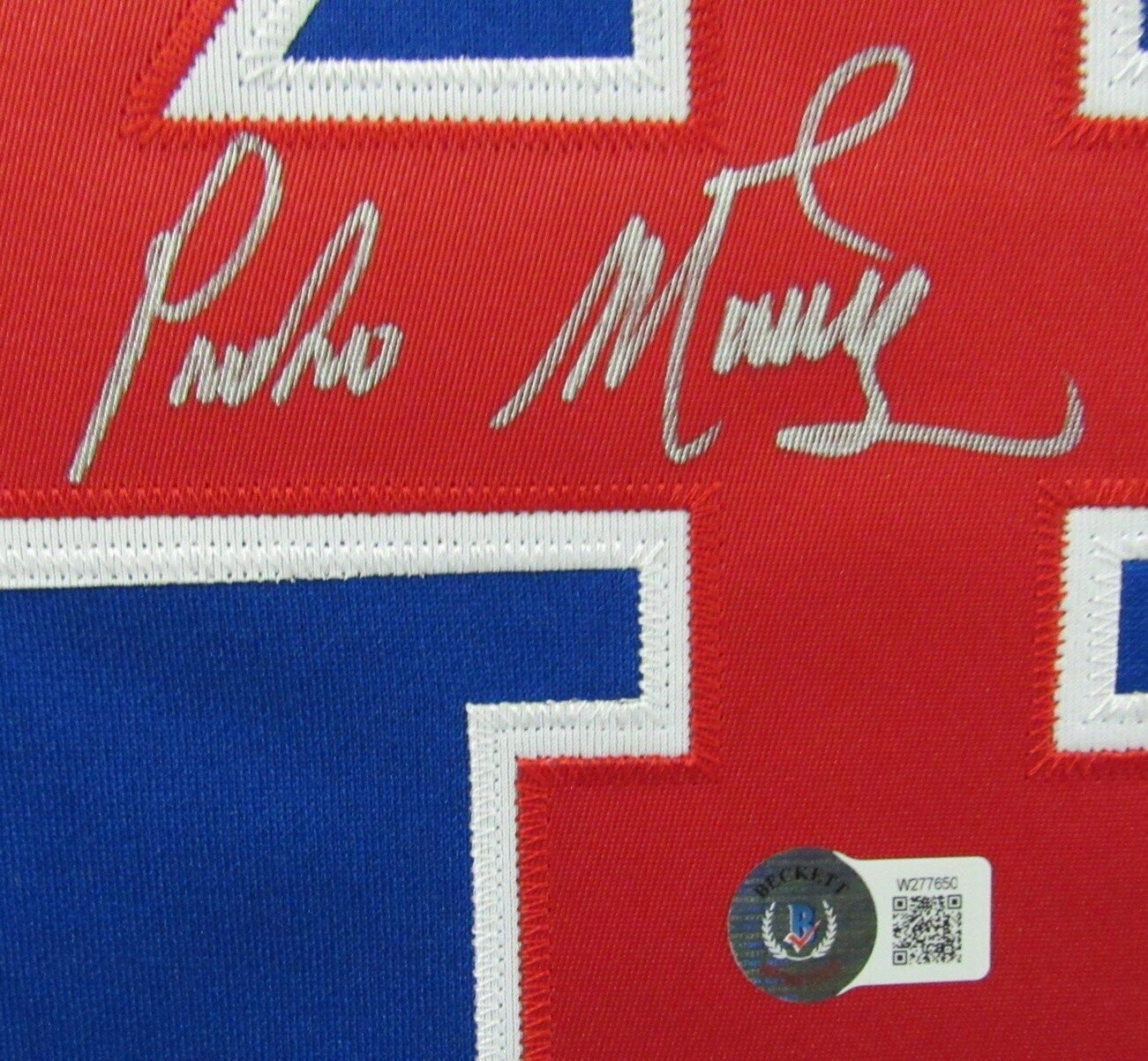 Pedro Martinez HOF Autographed Majestic BP Jersey Expos Beckett 176379