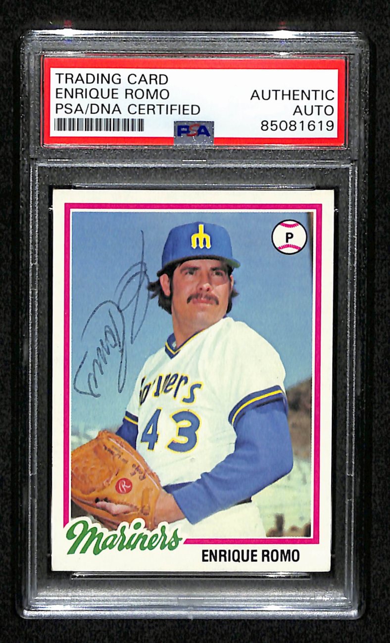 Enrique Romo Signed 1978 Topps Card #278 Seattle Mariners PSA/DNA 184546