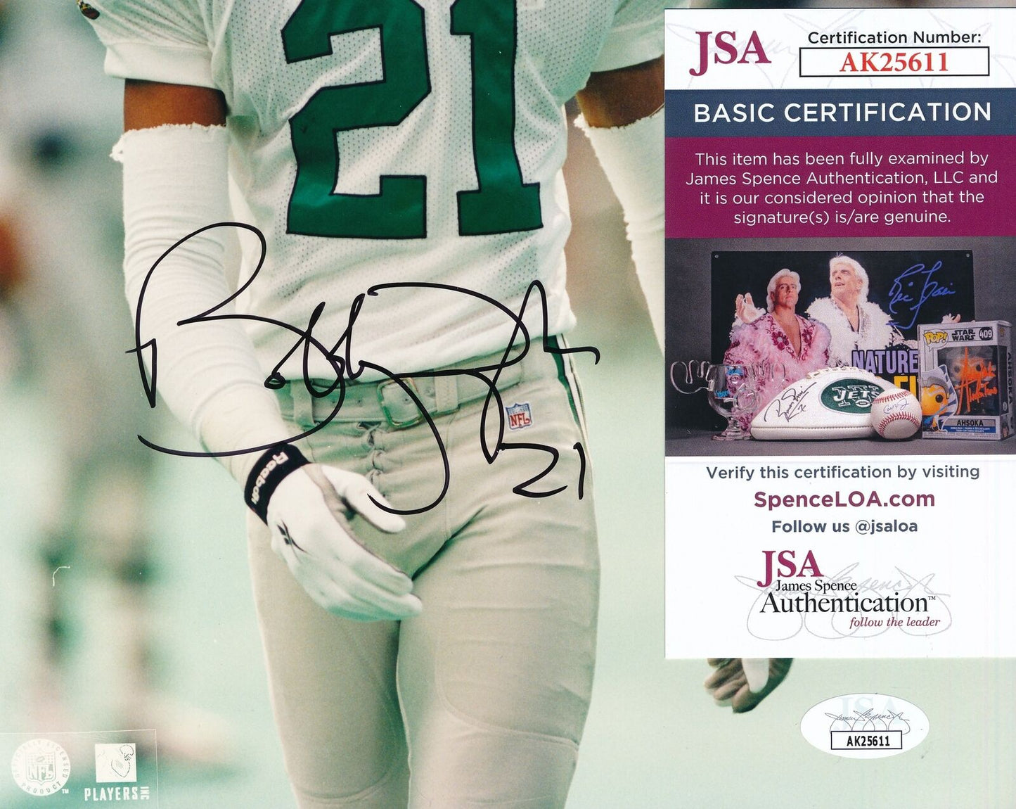Bobby Taylor Autographed 8x10 Photo Philadelphia Eagles JSA 179845