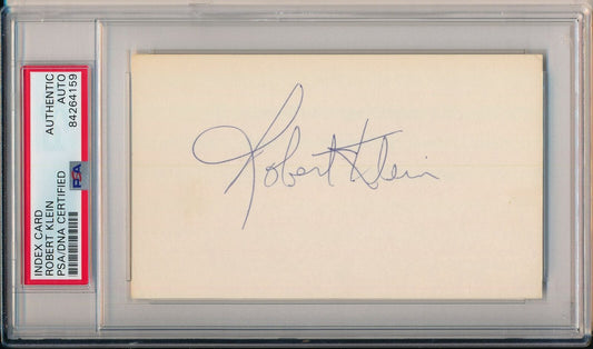 Robert Klein Actor Signed/Autographed 3x5 Index Card PSA/DNA 156380