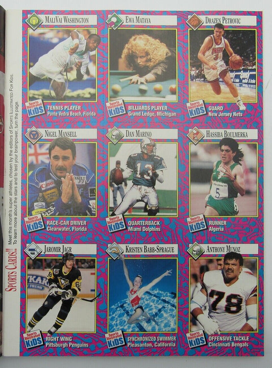 1993 Sports Illustrated for Kids Magazine w/ Dan Marino Uncut Sheet 159387