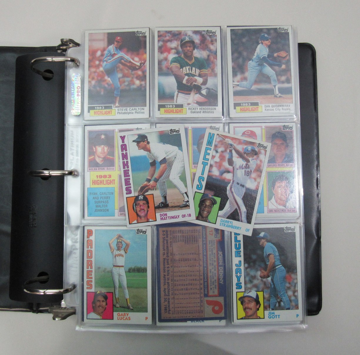 1984 Topps Complete Baseball Set (792) In Binder w/Pages Mattingly 192005