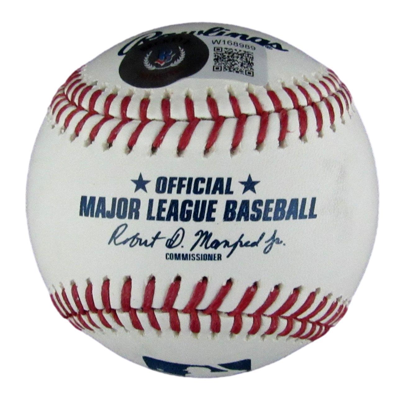 Dennis Martinez Autographed/Inscr El Presidente OML Baseball   Beckett 176896