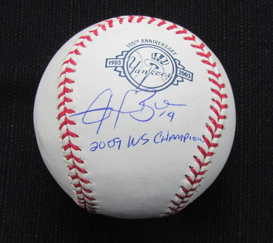 Angel Berroa Signed/Auto Yankees 100th OML Baseball MAB Inscr 187108