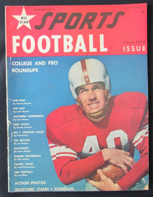 Street & Smith's 1950 All Star Sports Football Issue Leon Heath Oklahoma 190409