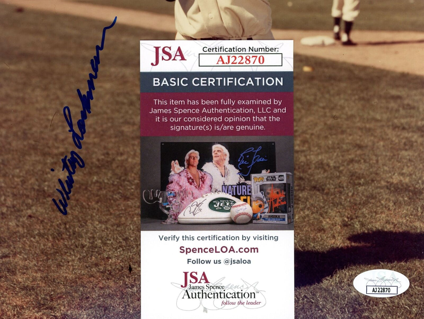 Whitey Lockman Autographed 8x10 Photo New York Giants JSA 177877