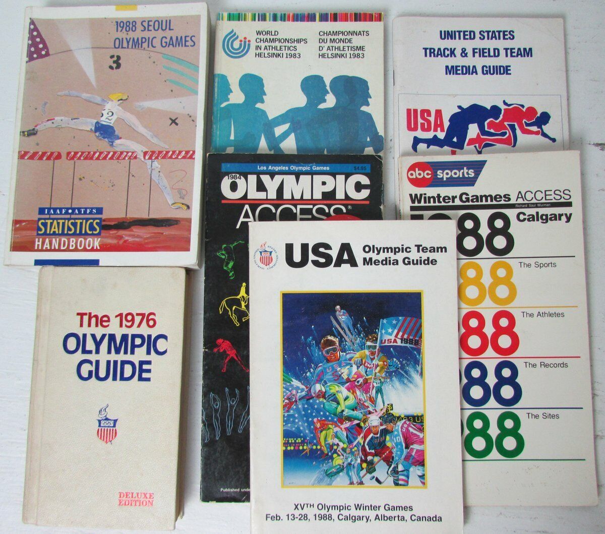 Lot of 14 Misc. Olympic Media Guides/Programs/Handbooks 147189